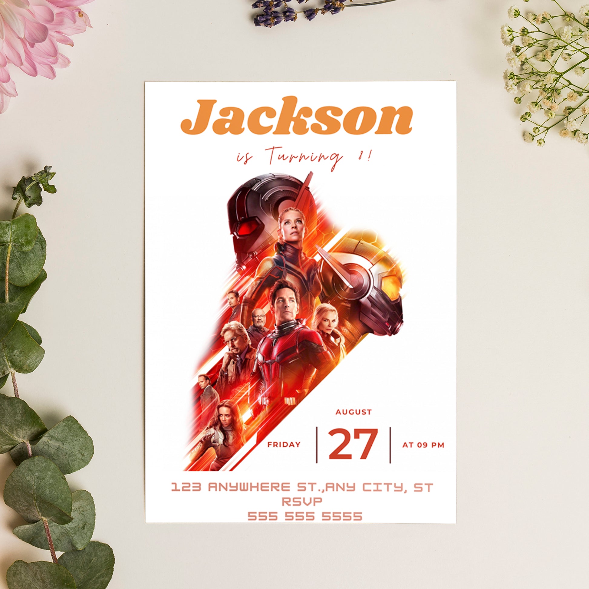 Ant Man Birthday Invitation Template - CreativeRino