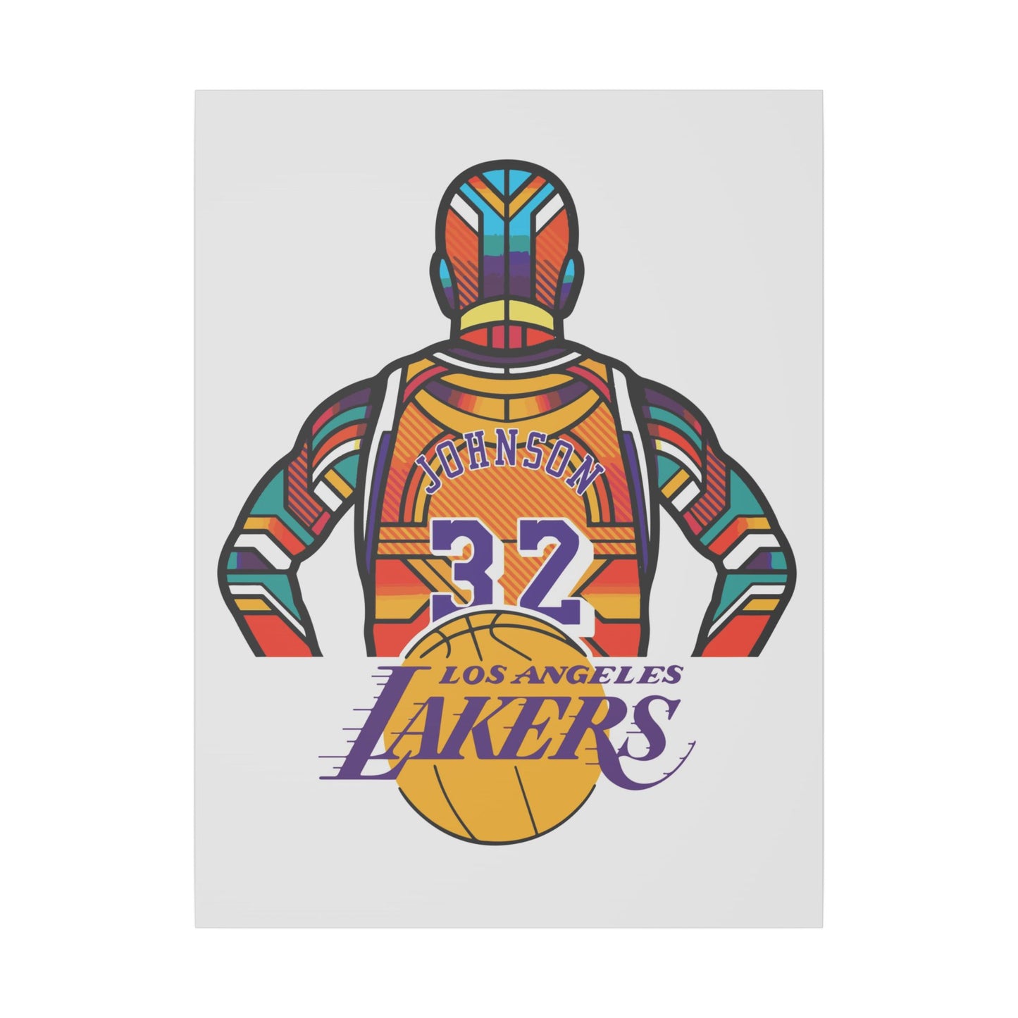 Los Angeles Lakers Art Canvas Print - Magic Johnson Basketball Decor - CreativeRino