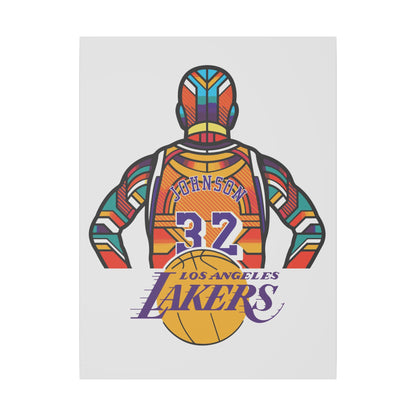 Los Angeles Lakers Art Canvas Print - Magic Johnson Basketball Decor - CreativeRino