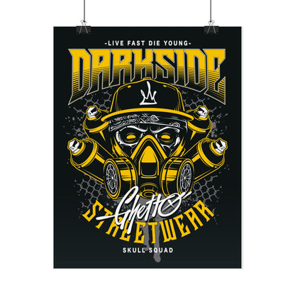 Skull Streetwear Rolled Poster - 'Darkside' Design Wall Art - CreativeRino