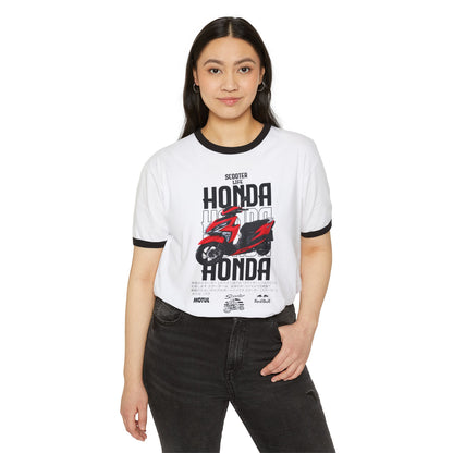 Honda Scooter Life Unisex Cotton Ringer T-Shirt - CreativeRino
