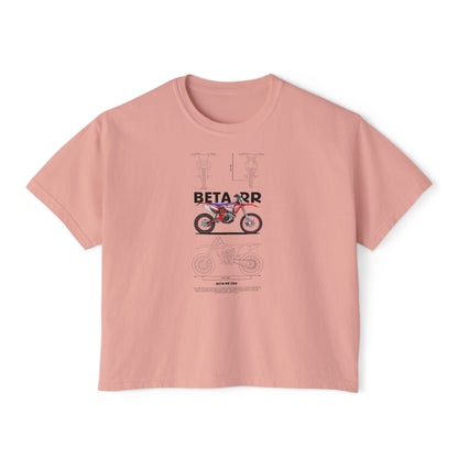 Beta RR 350 Motorcycle Women's Boxy Tee - Perfect T-shirt for Biker Enthusiasts - CreativeRino