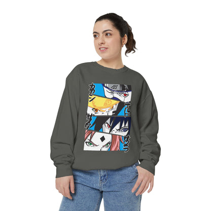 Anime-Inspired Unisex Sweatshirt with Naruto Character Designs - CreativeRino