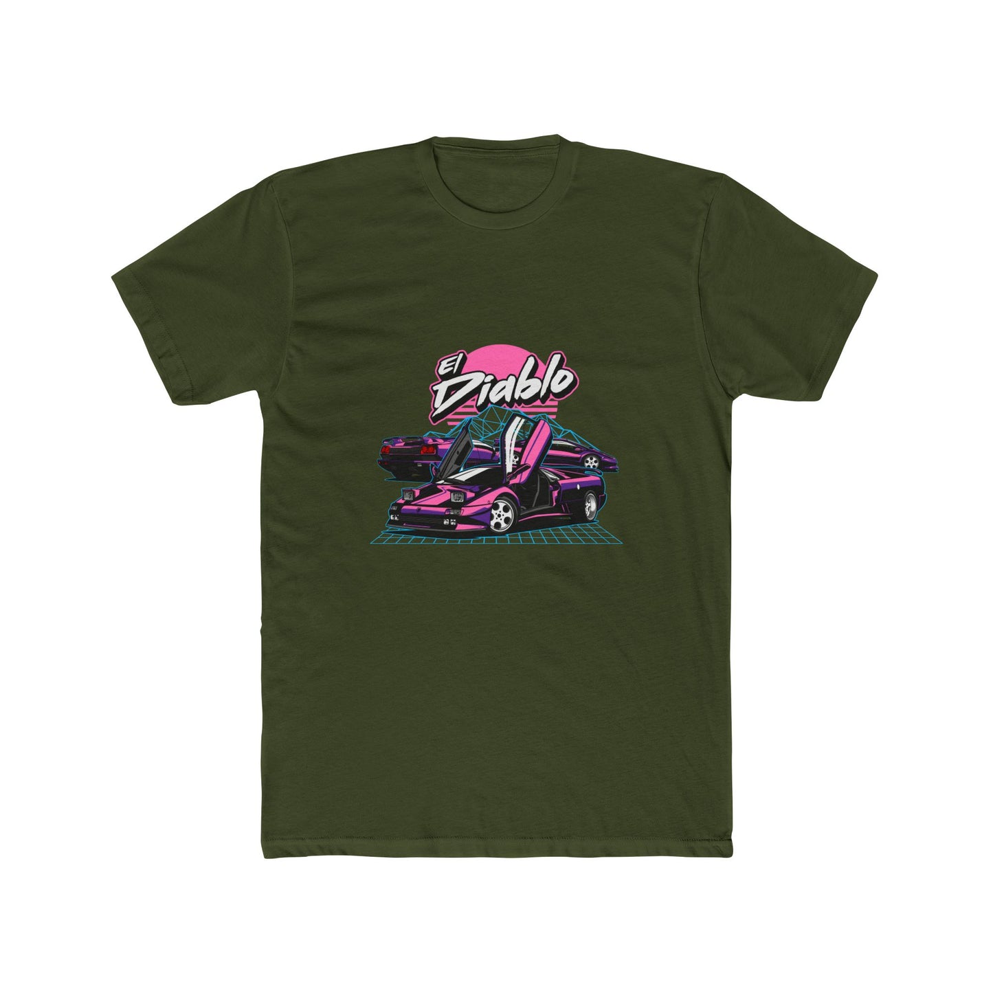 El Diablo Vintage Car Unisex Cotton Crew Tee - CreativeRino