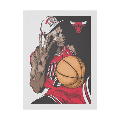 Michael Jordan Matte Canvas Wall Art Featuring Iconic Basketball Moments - CreativeRino