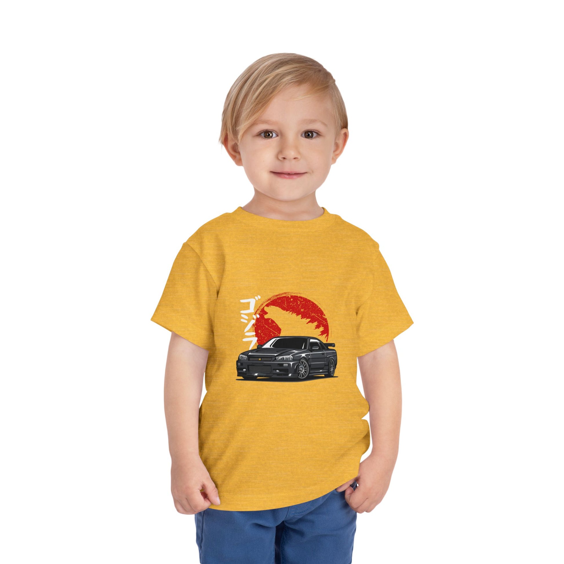 Cool Car Toddler Tee - Fun and Playful Short Sleeve T-Shirt - CreativeRino