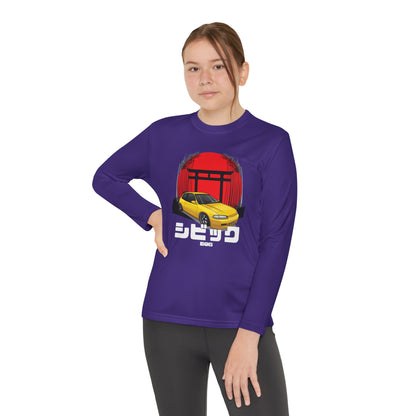 Civic Estilo Youth Long Sleeve Car Graphic Tee - Stylish & Sporty T-shirt Design - CreativeRino