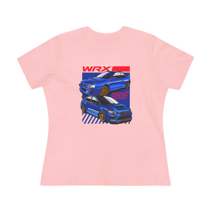 Women's WRX Car Graphic Cotton Tee - Perfect T-shirt for Auto Enthusiasts - CreativeRino