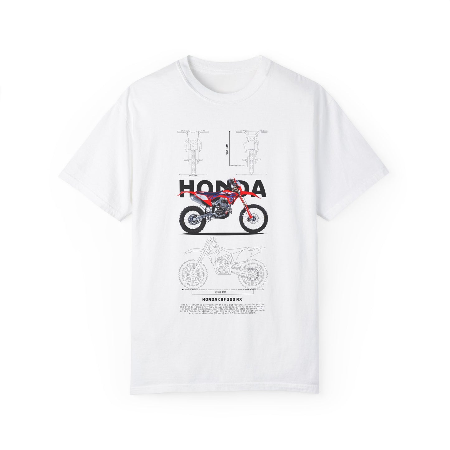 Honda CRF 300 RX Motorcycle Unisex T-Shirt | Garment-Dyed Vintage Tee - CreativeRino