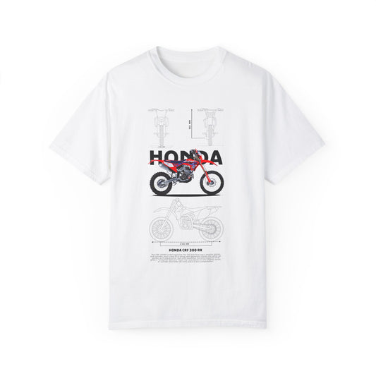 Honda CRF 300 RX Motorcycle Unisex T-Shirt | Garment-Dyed Vintage Tee - CreativeRino