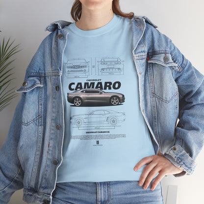 Chevrolet Camaro Unisex Heavy Cotton Tee - Vintage Car Design T-Shirt - CreativeRino