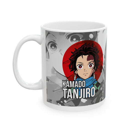 Anime-Inspired Ceramic Mug - Tanjiro Bold Character Design - CreativeRino