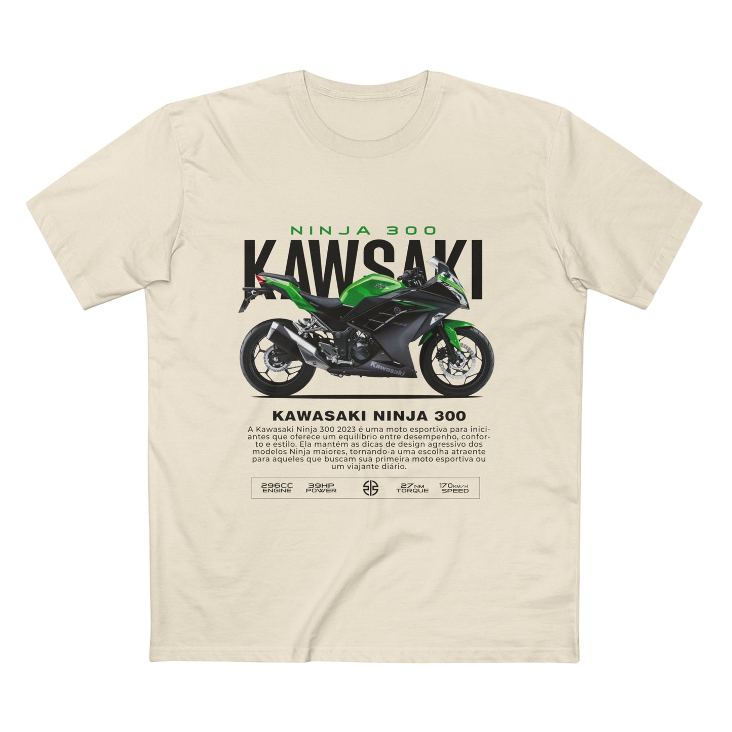 Kawasaki Ninja 300 Motorcycle Tee - Perfect T-shirt for Riders & Fans - CreativeRino