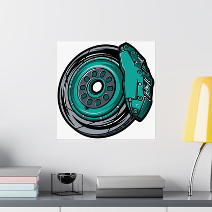 Car Enthusiast Matte Square Poster - Turbocharged Style Decor - CreativeRino
