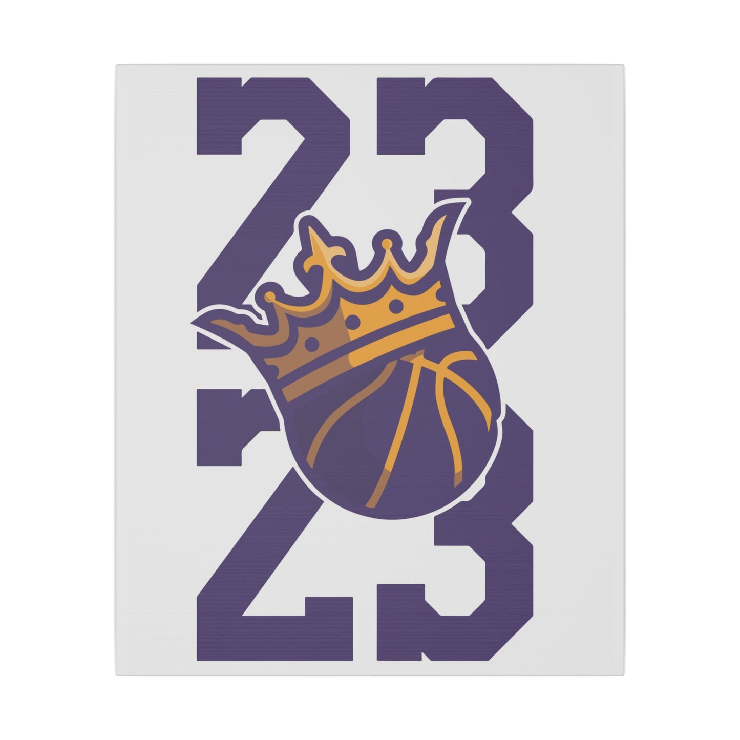 Basketball Wall Art - Crowned Lebron James 23 Canvas Print for Sports Fans - CreativeRino