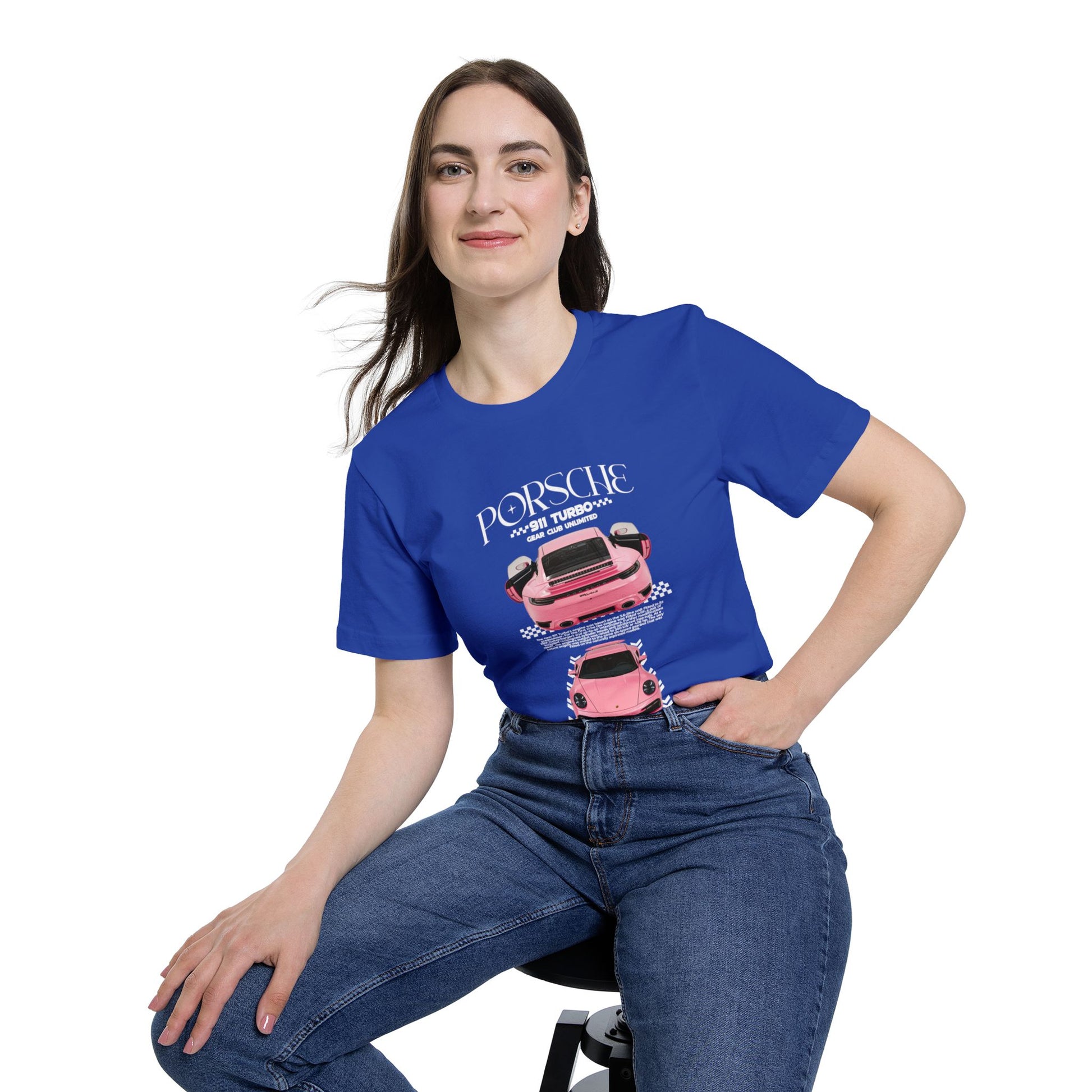 Porsche 911 Turbo S Pink Sports Car T-Shirt - USA-Made Unisex Tee - CreativeRino