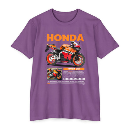 Honda CBR Motorcycle Unisex Jersey T-shirt - Perfect for Bikers and Racing Enthusiasts - CreativeRino