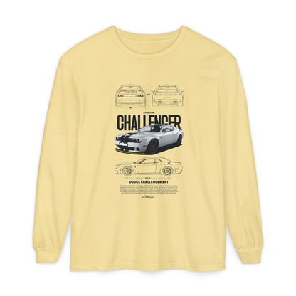 Dodge Challenger Long Sleeve T-Shirt - Classic Car Enthusiast Apparel - CreativeRino