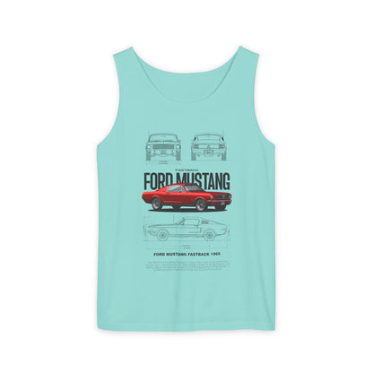 Ford Mustang Fastback 1965 Unisex Tank Top – Classic Car Lover Gift - CreativeRino