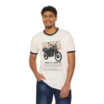Yamaha XTZ Lander 250 Unisex Cotton Ringer T-Shirt - Vintage Motorcycle Graphic Tee - CreativeRino