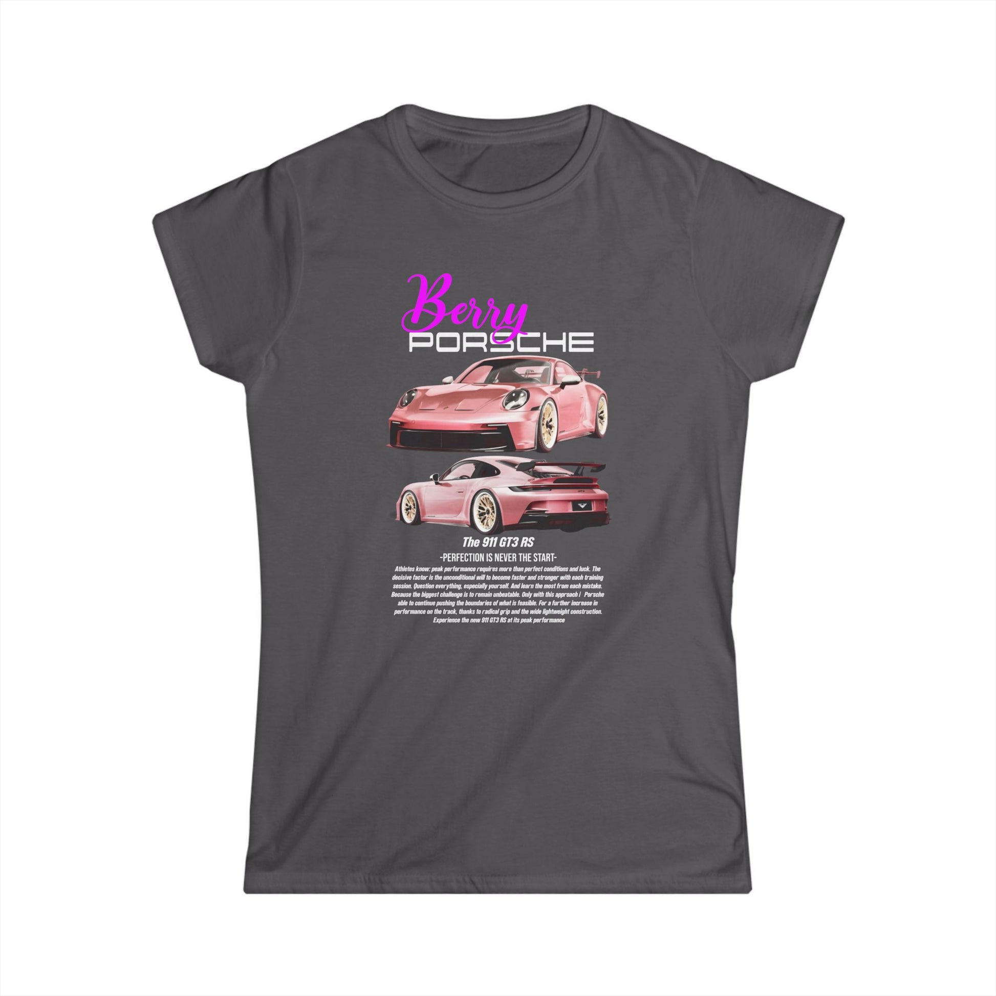 Berry Porsche Women's Softstyle Tee - Car Enthusiast Graphical T-shirt - CreativeRino