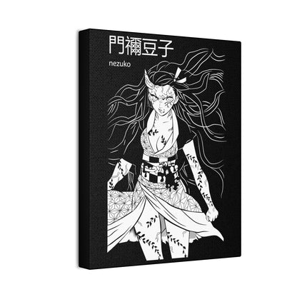 Nezuko Demon Slayer Canvas Art Print - Anime Wall Decor - CreativeRino