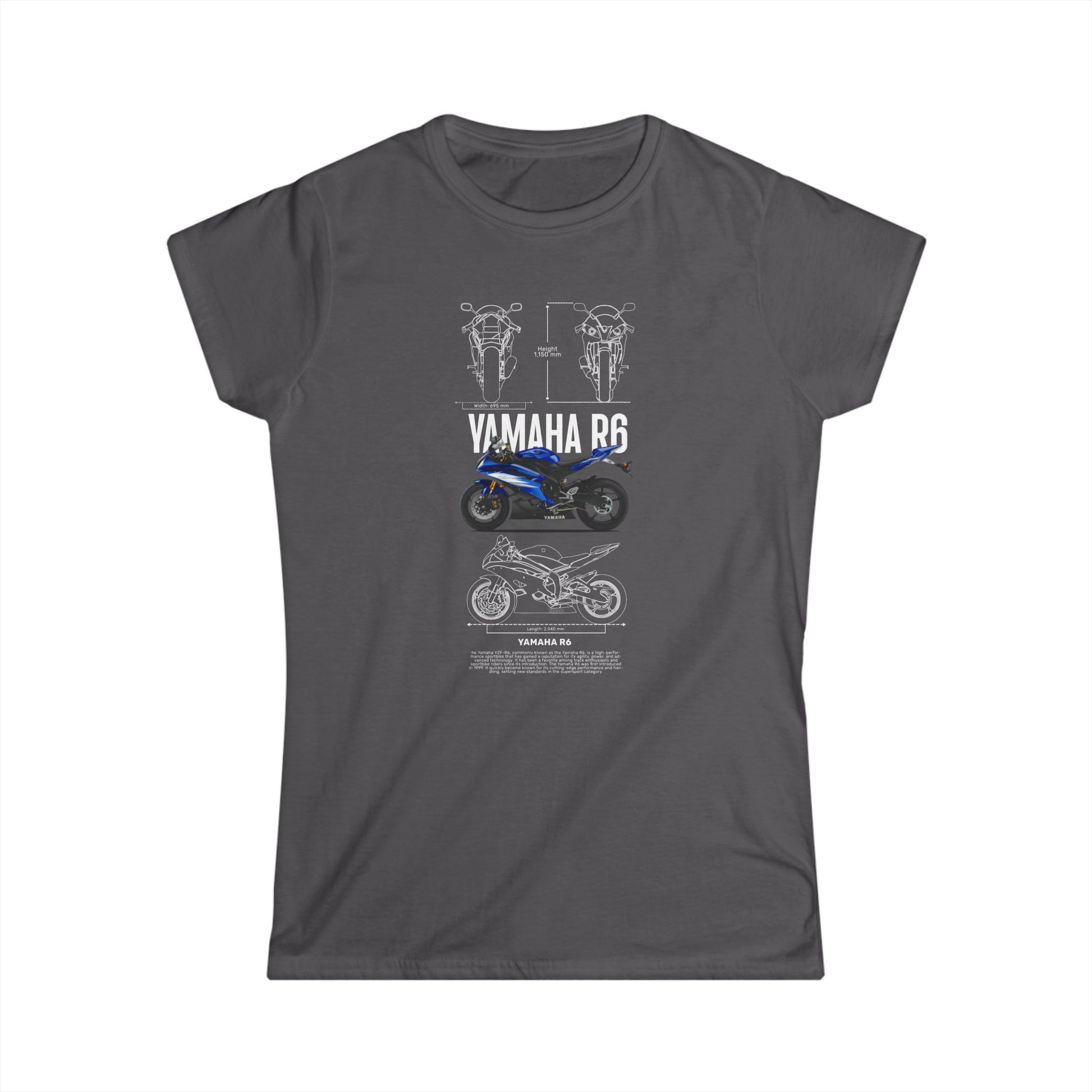 Yamaha R6 Women's Softstyle Tee - Perfect for Motorcycle Enthusiasts - CreativeRino