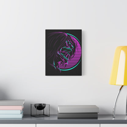Stylish Matte Canvas Art - Vibrant Monster Design, 1.25" Stretched Wall Décor - CreativeRino