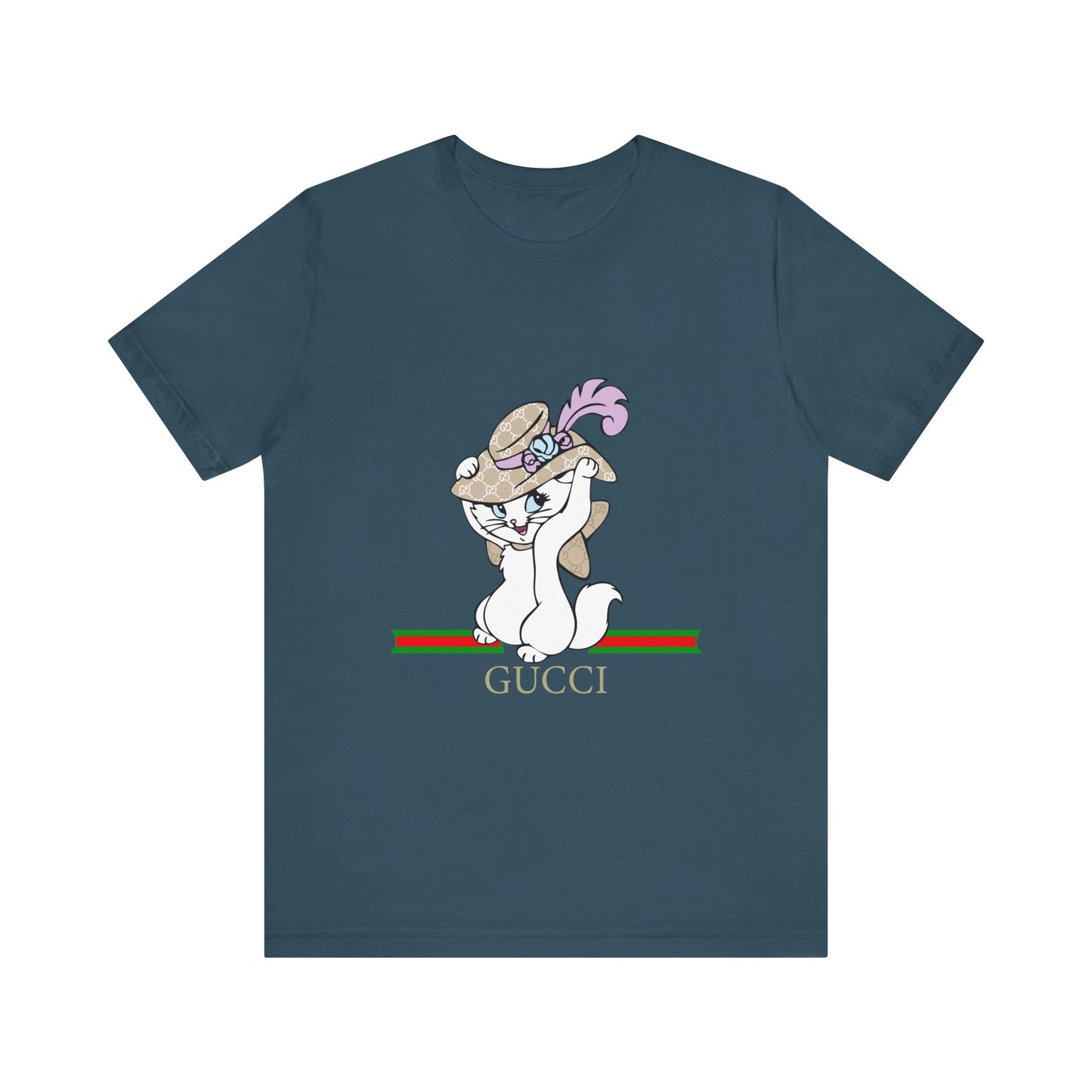 Kitty Gucci Unisex Jersey Short Sleeve T-shirt - CreativeRino