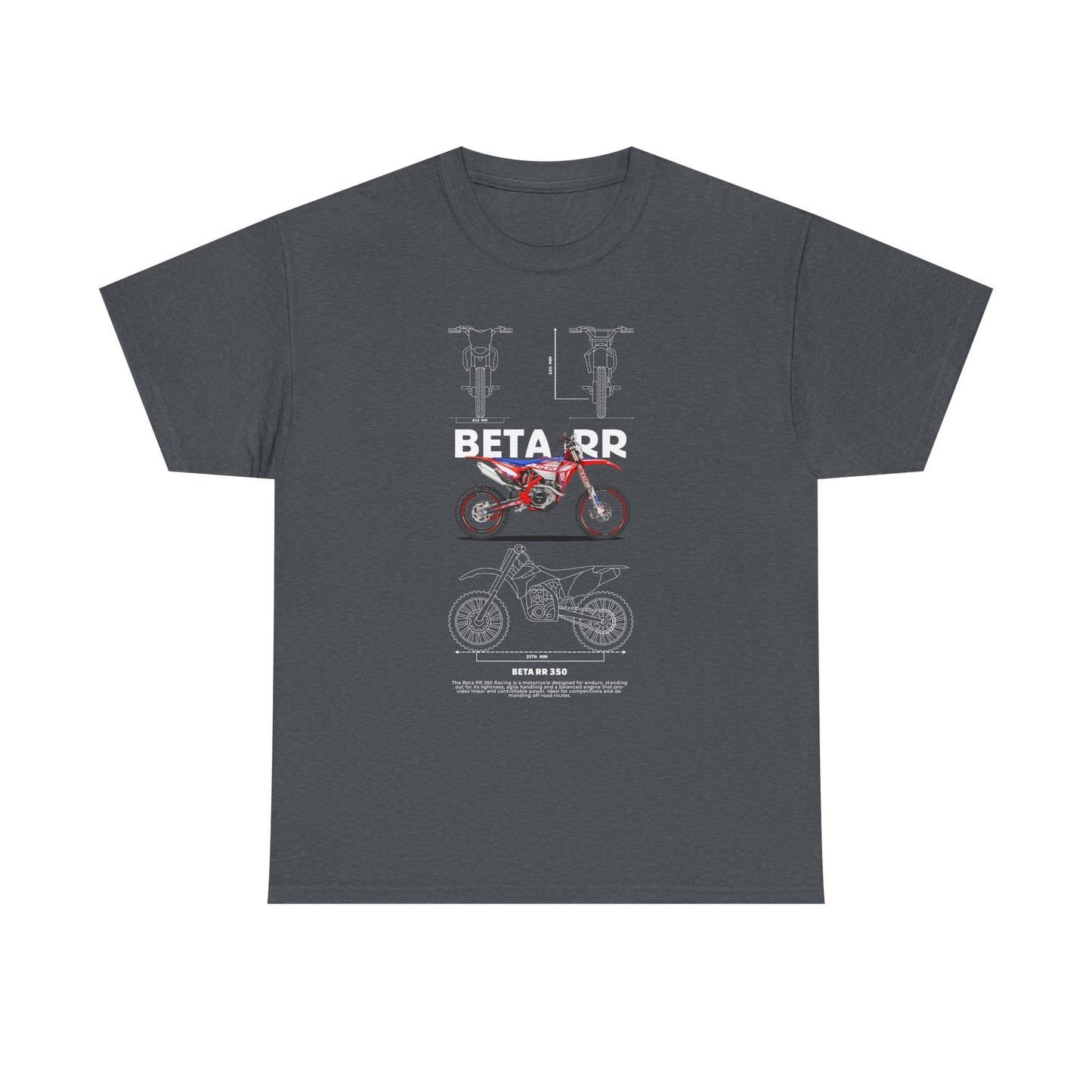 Unisex Heavy Cotton Tee - Beta RR Motorcycle Graphic T-shirt - CreativeRino