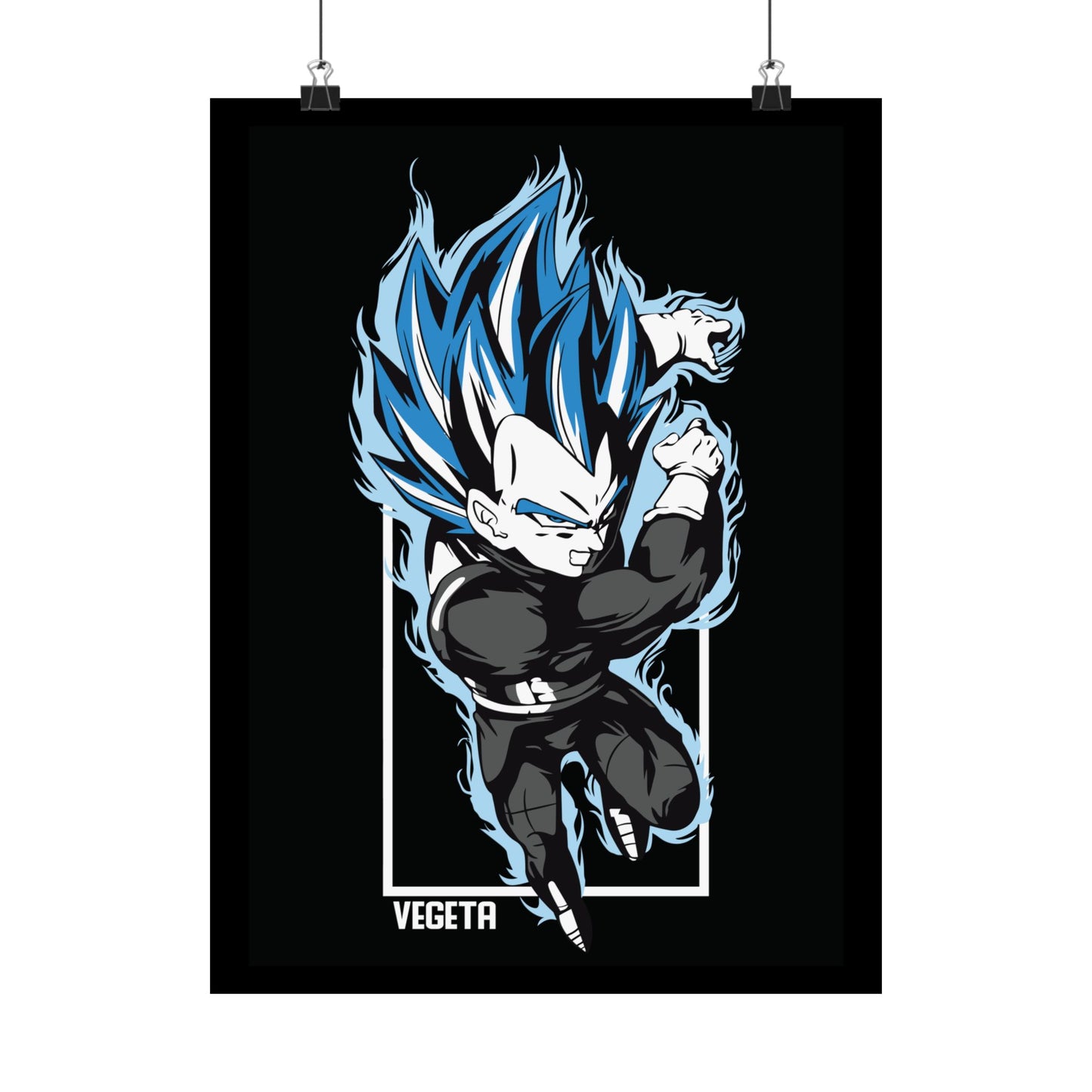 Vegeta Super Saiyan Poster - Dragon Ball Matte Vertical Wall Art for Anime Fans - CreativeRino