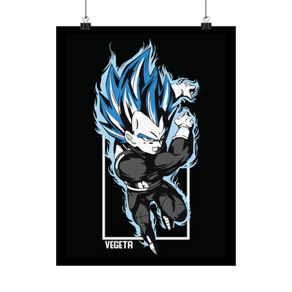 Vegeta Super Saiyan Poster - Dragon Ball Matte Vertical Wall Art for Anime Fans - CreativeRino