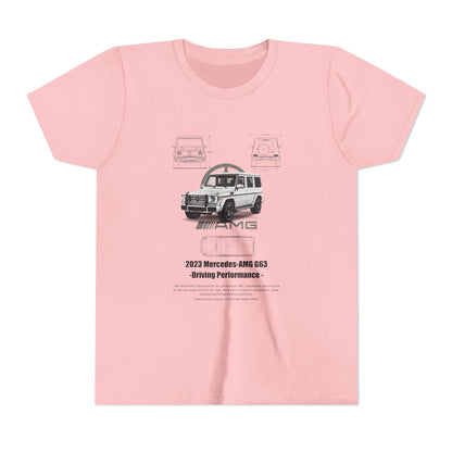 Mercedes-AMG G63 Youth Short Sleeve Tee - Driving Performance Graphic Car T-shirt - CreativeRino