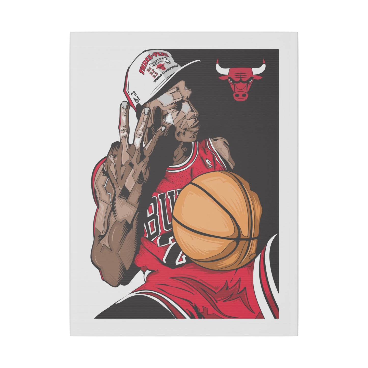 Michael Jordan Matte Canvas Wall Art Featuring Iconic Basketball Moments - CreativeRino