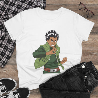 Anime-Inspired Women's Midweight Cotton Tee - Naruto Perfect T-shirt for Fans! - CreativeRino
