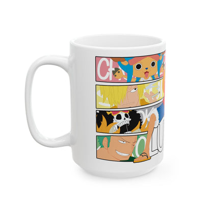 Funny Anime Ceramic Mug - One Piece Luffy Design - CreativeRino