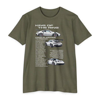King of the Ring: Porsche Race Car Unisex CVC Jersey T-Shirt - CreativeRino