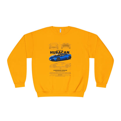 Lamborghini Huracan Crewneck Sweatshirt - Unisex Automotive Apparel - CreativeRino