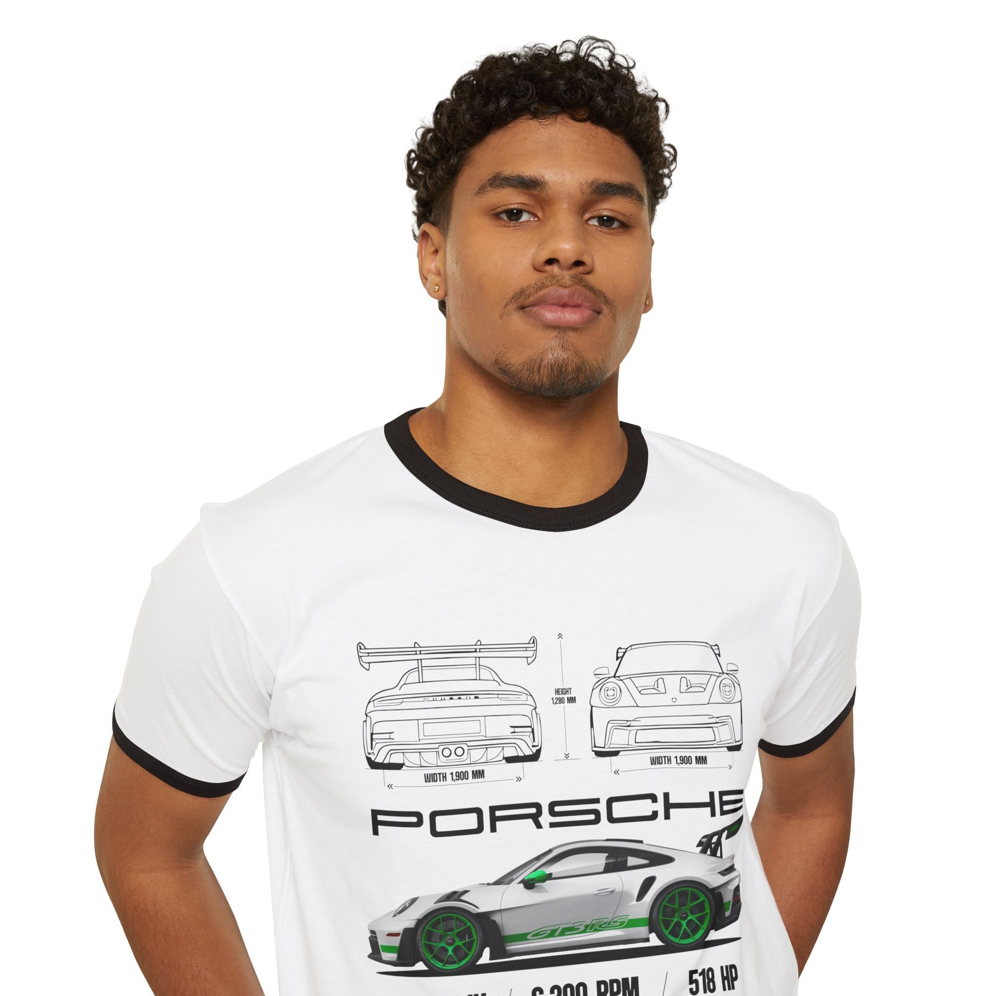 Porsche Unisex Cotton Ringer T-Shirt – Automotive Enthusiast Tee - CreativeRino