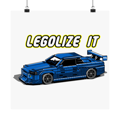 Legolize It Car Poster - Matte Square Print for Auto Enthusiasts - CreativeRino