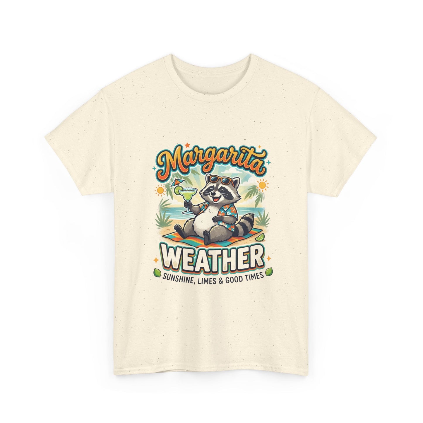 Margarita Weather T-Shirt — Cute Raccoon Cocktail Tee for Summer & Parties Printify