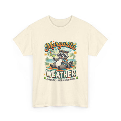 Margarita Weather T-Shirt — Cute Raccoon Cocktail Tee for Summer & Parties Printify