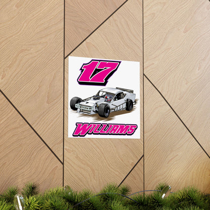 Racing Car Wall Art Poster - Personalized Matte Home Decor - CreativeRino