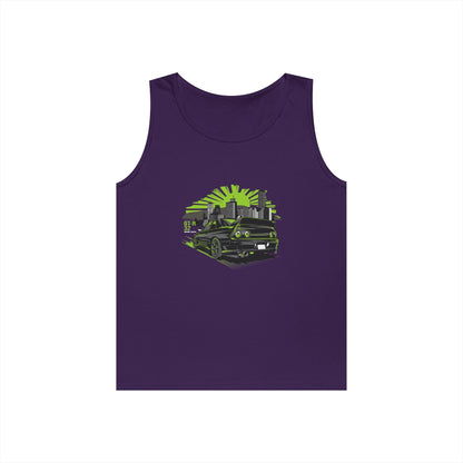 Urban Adventure Unisex Heavy Cotton Tank Top - Retro Car Design - CreativeRino