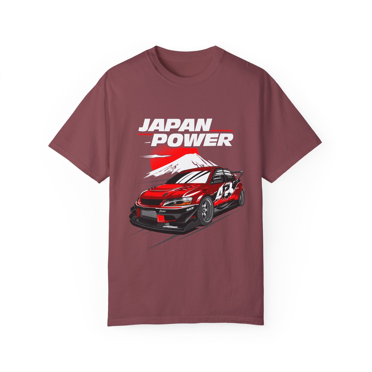 Japan Power Car Unisex Garment-Dyed T-shirt - Perfect T-shirt for Car Enthusiasts - CreativeRino