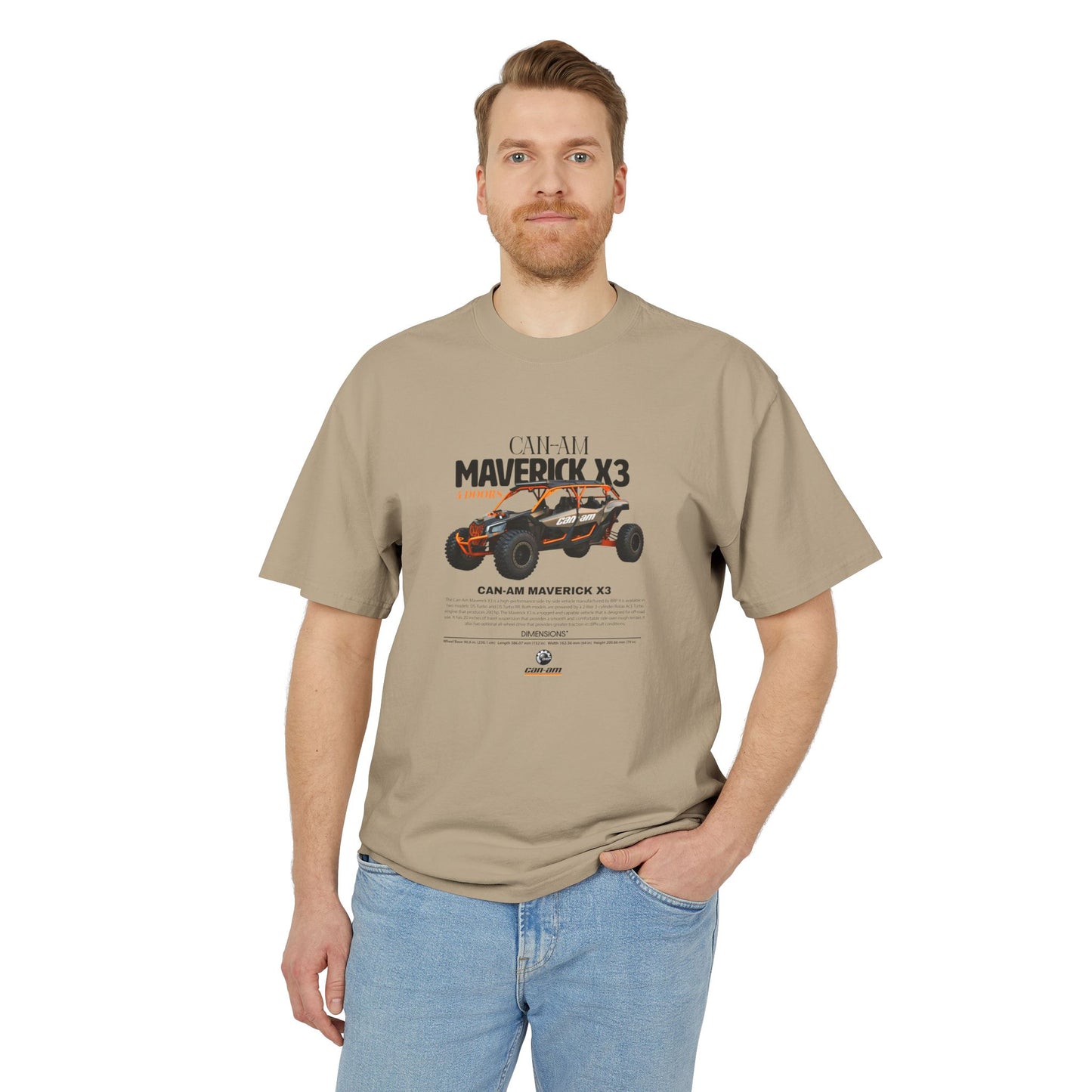 Maverick X3 Graphic Tee - Unisex Heavy Faded T-Shirt for Off-Road Enthusiasts - CreativeRino