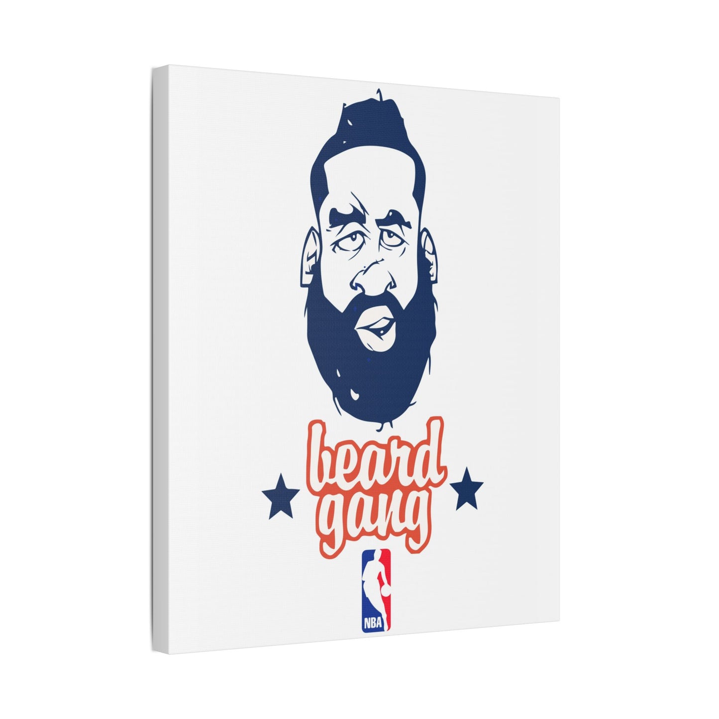 James Harden Beard Gang Satin Canvas Wall Art - CreativeRino