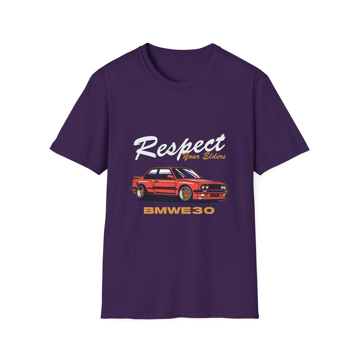 Respect Your Elders BMW E30 Unisex Softstyle T-Shirt - CreativeRino