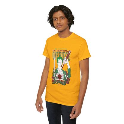 Anime Unisex Heavy Cotton Tee - One Piece Zoro Graphic T-shirt - CreativeRino