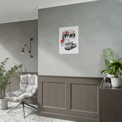 Street Racing Art Print - Vintage Car Poster for Auto Enthusiasts - CreativeRino